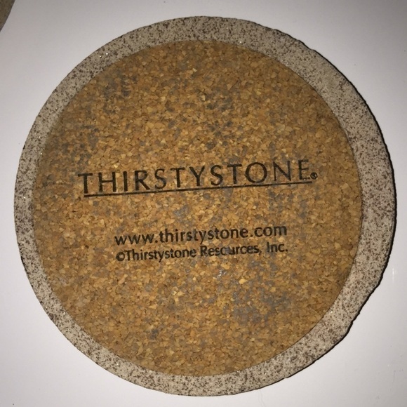 Thirstystone monogrammed stone coasters “C” set of four entertaining Mancave - Picture 7 of 7